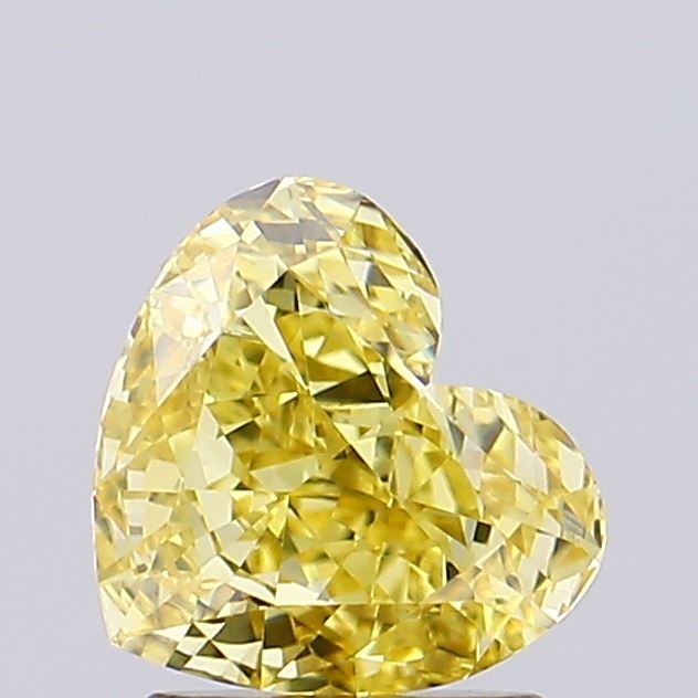 1.3ct Heart Fancy Intense Yellow VS1
