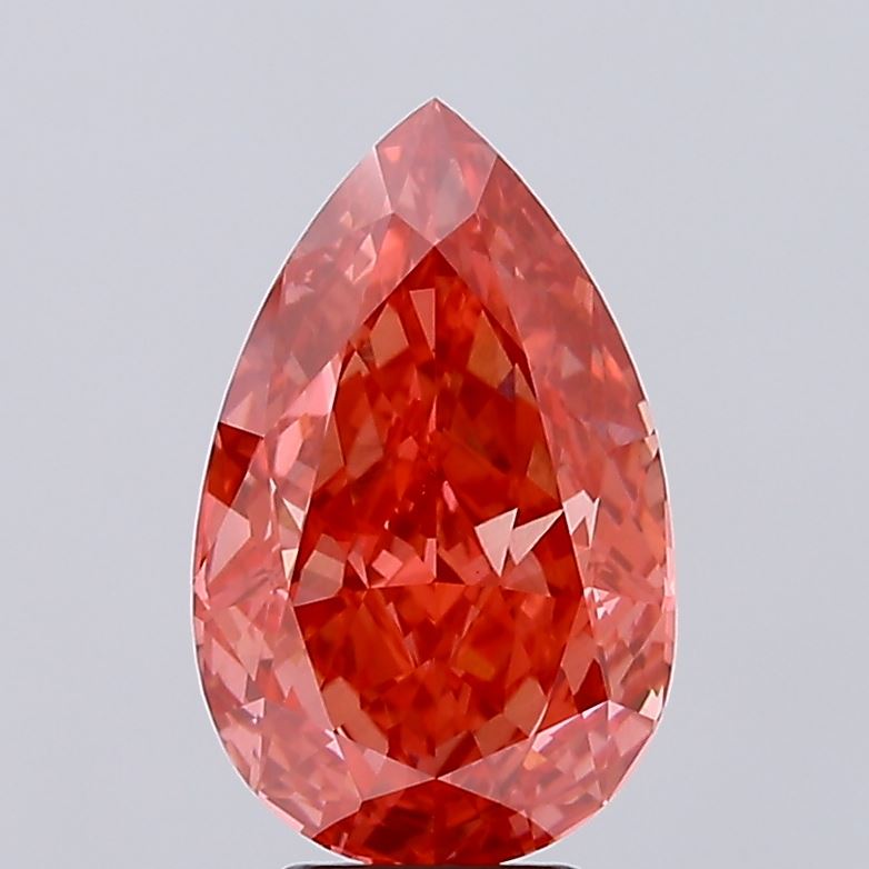 5.43ct Pear Fancy Vivid Red VS1