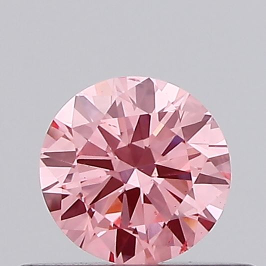0.3ct Round Fancy Intense Pink VS1
