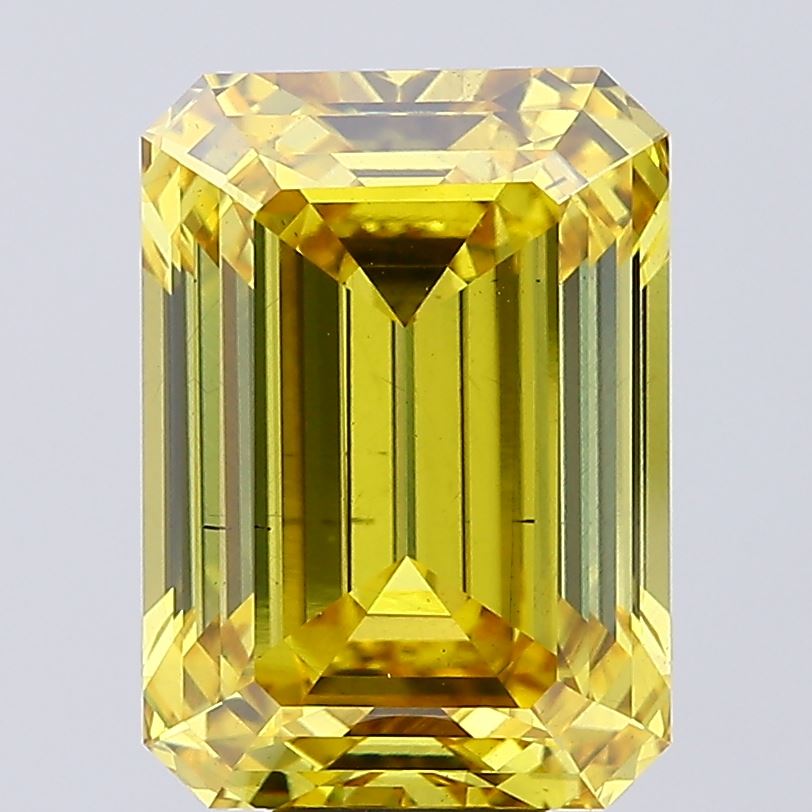 10.4ct Emerald Fancy Vivid Yellow VS2