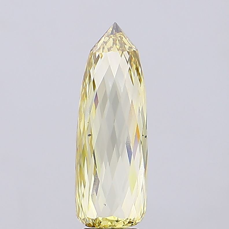 9.14ct Briolette Fancy Intense Grayish Yellow VS1