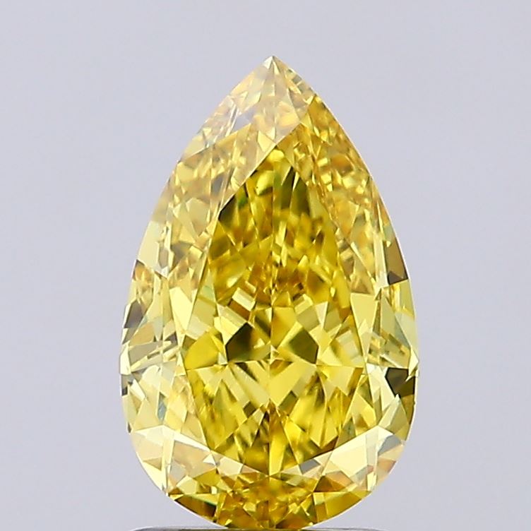 1.6ct Pear Fancy Intense Yellow VVS2