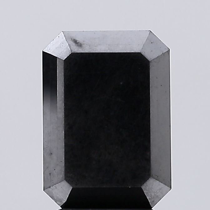 4.01ct Emerald Fancy Vivid Black VS1