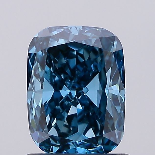1.02ct Cushion Fancy Vivid Blue VS2