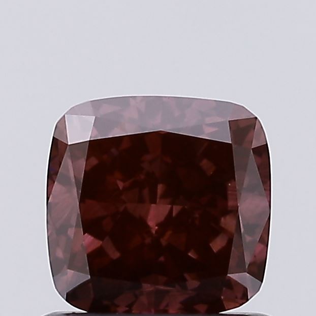 0.8ct Cushion Modified Fancy Vivid Brown VVS2