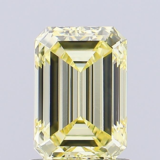 0.9ct Emerald Fancy Intense Yellow VS1