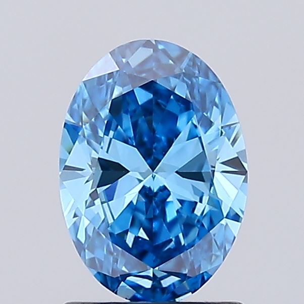 1.05ct Oval Fancy Vivid Blue VVS2