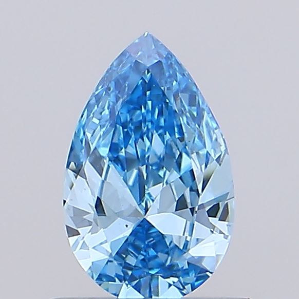 0.5ct Pear Fancy Vivid Blue VS2