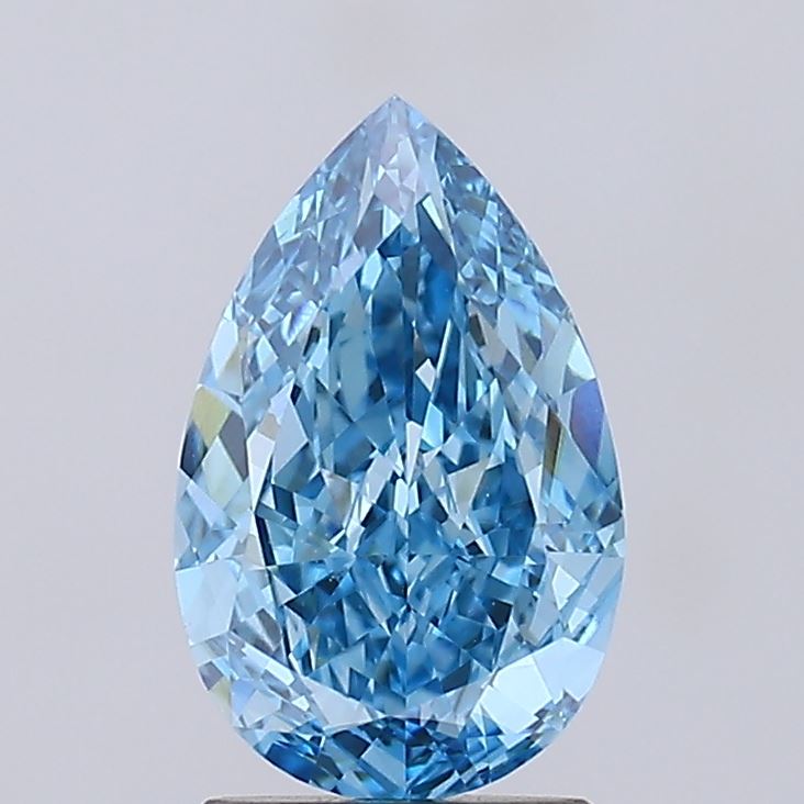 2.1ct Pear Fancy Vivid Blue VS1