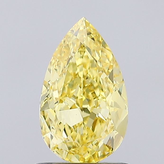 1.03ct Pear Fancy Intense Yellow VS1