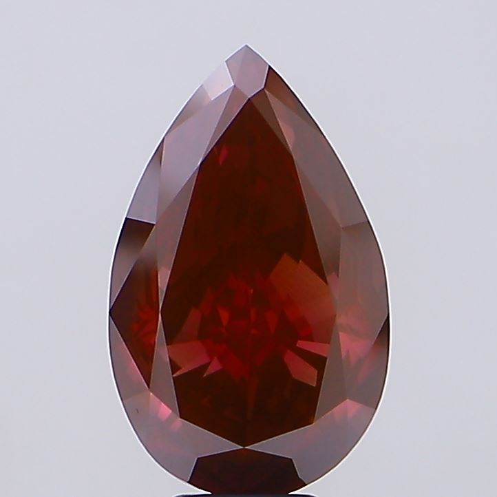 10.56ct Pear Fancy Vivid Red VS1
