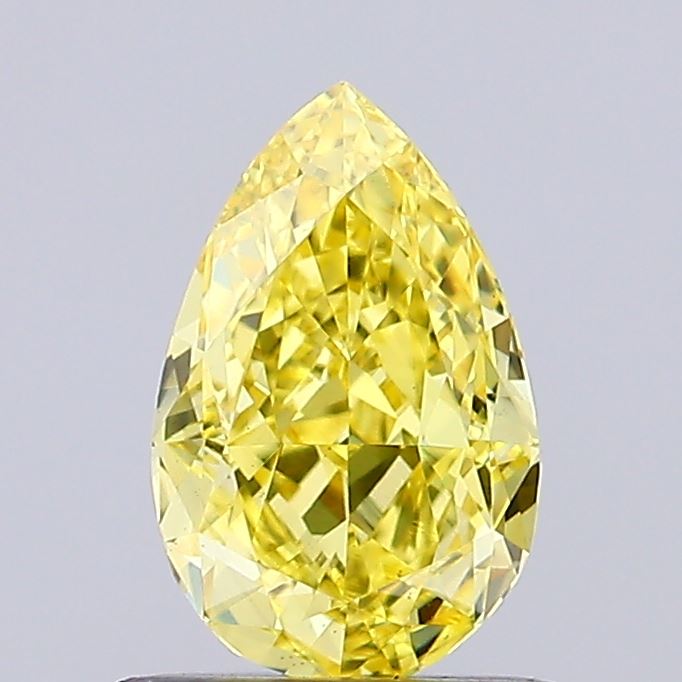0.72ct Pear Fancy Vivid Yellow VS1