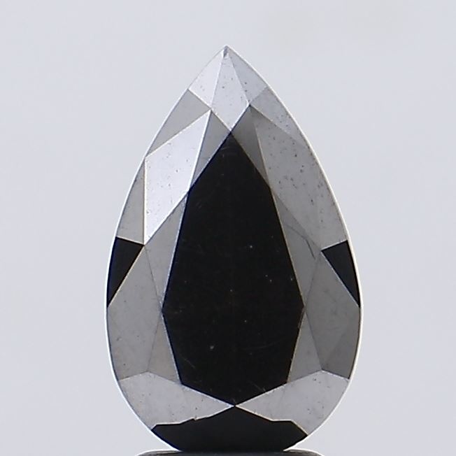 2.68ct Pear Fancy Vivid Black VS1