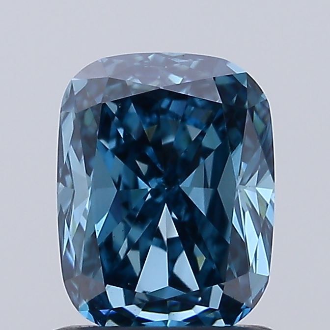 1.02ct Cushion Fancy Vivid Blue VS1
