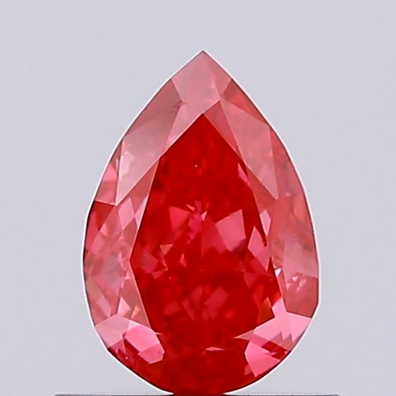 0.52ct Pear Fancy Vivid Red SI1