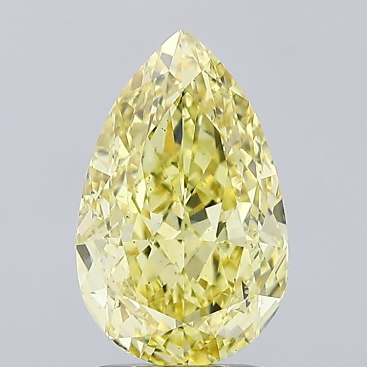 3.05ct Pear Fancy Intense Yellow SI1