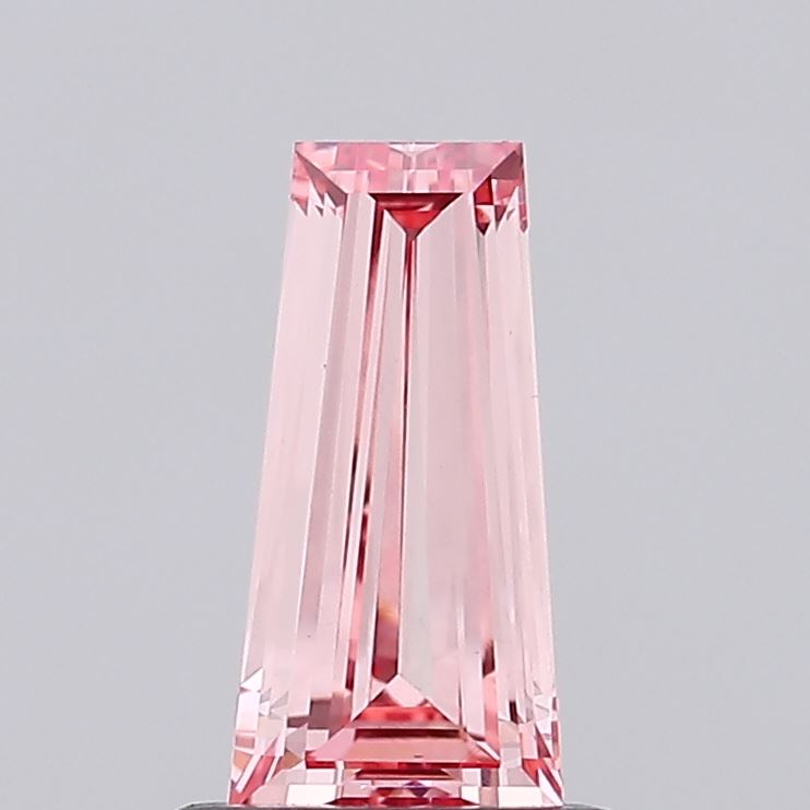 0.76ct Tapered Baguette Fancy Intense Pink VVS2