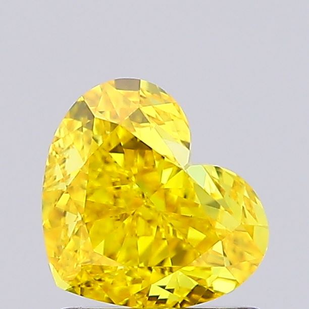 1.28ct Heart Fancy Vivid Yellow VS1