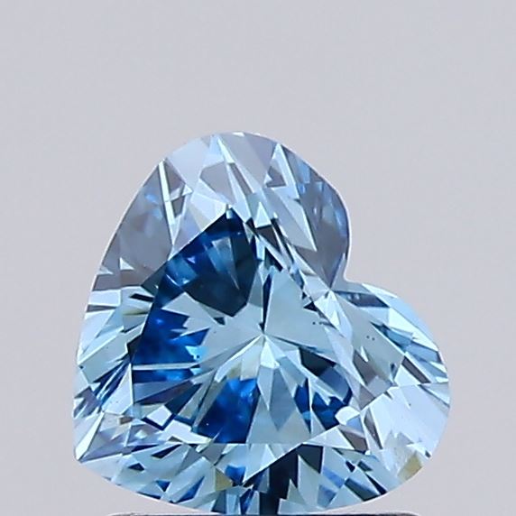 1.06ct Heart Fancy Vivid Blue VS1