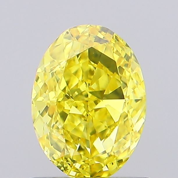 0.93ct Oval Fancy Vivid Yellow VS1
