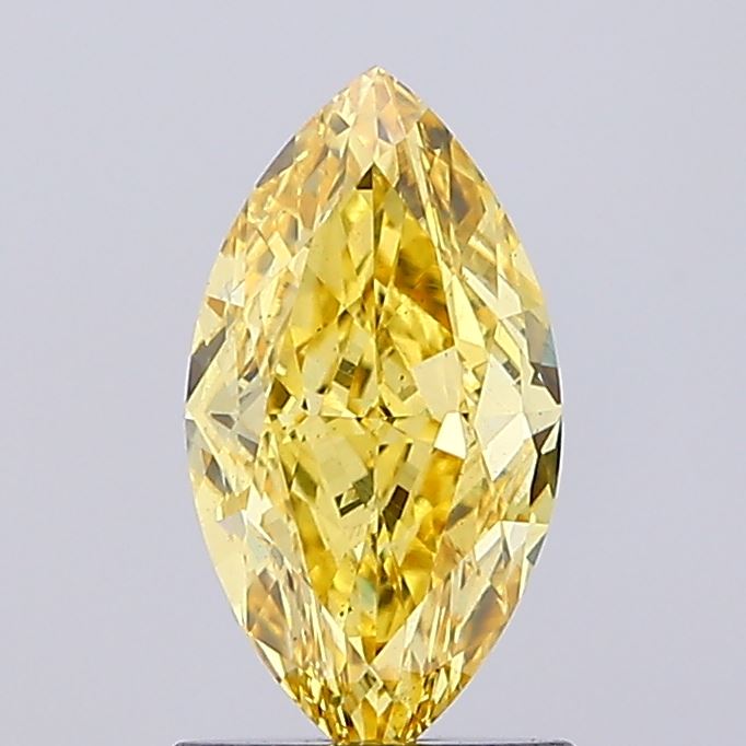 1.3ct Marquise Fancy Intense Brownish Yellow VS1