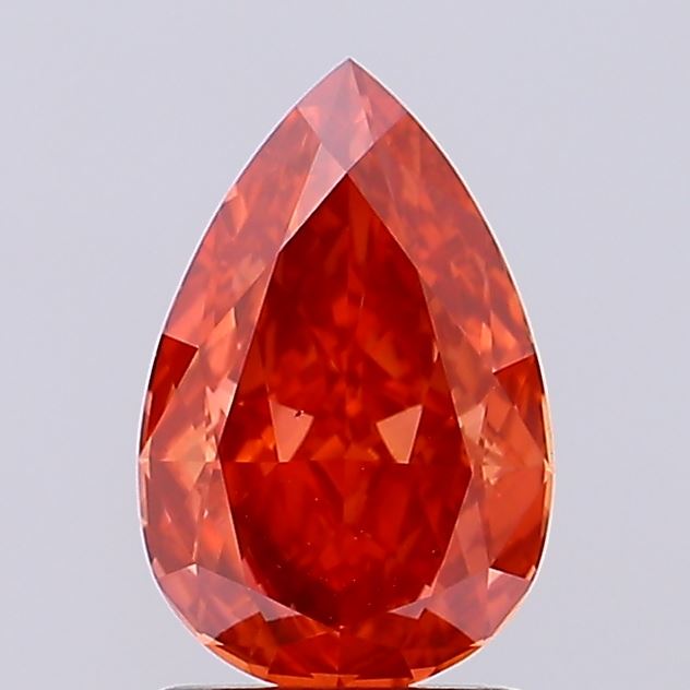 1.6ct Pear Fancy Vivid Red VS2