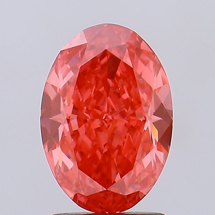 2.01ct Oval Fancy Vivid Red VS2