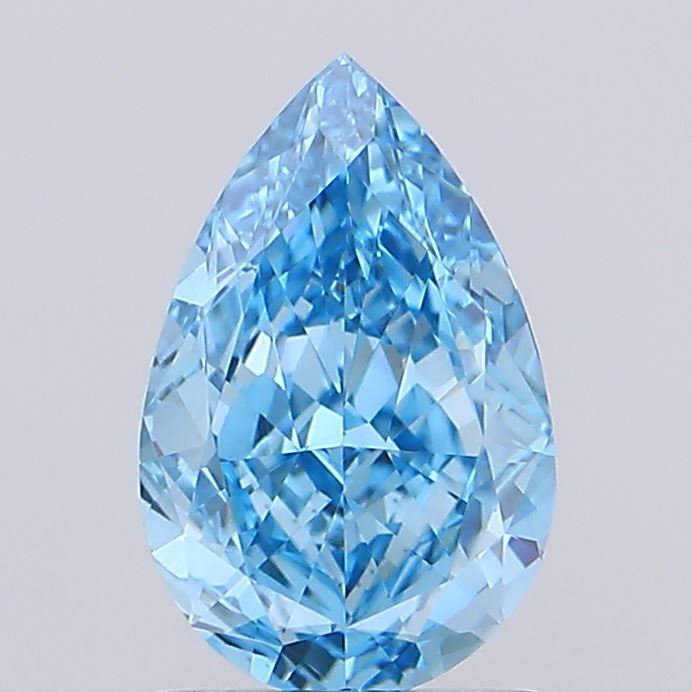 1.5ct Pear Fancy Vivid Blue VS1