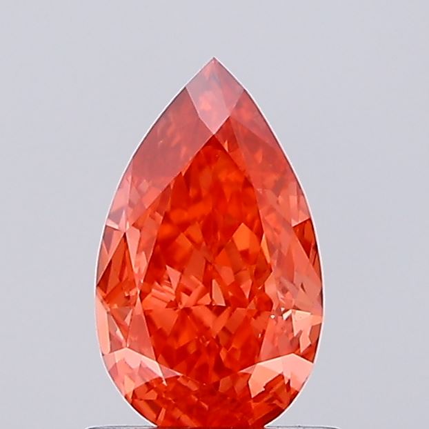 0.91ct Pear Fancy Vivid Red VVS2