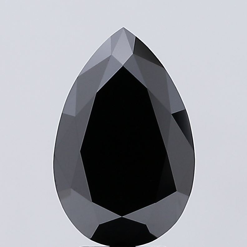 5.4ct Pear Fancy Vivid Black VS1