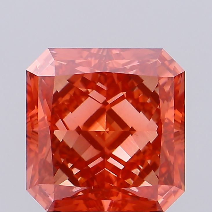 6.08ct Radiant Fancy Vivid Red VS1