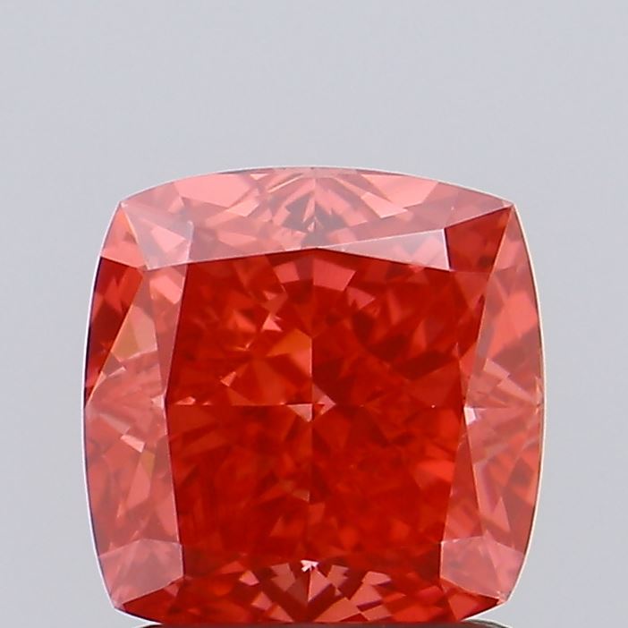 1.4ct Cushion Modified Fancy Vivid Red VVS2