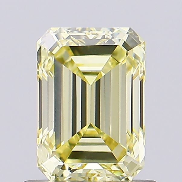 0.9ct Emerald Fancy Intense Yellow VS1