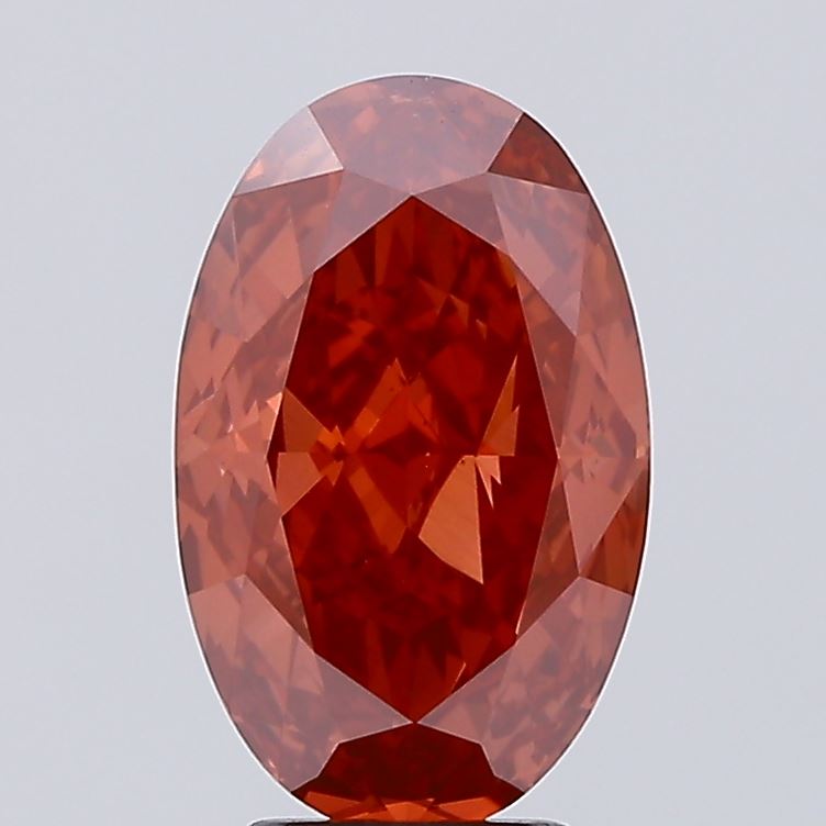 5.23ct Oval Fancy Vivid Red VS1