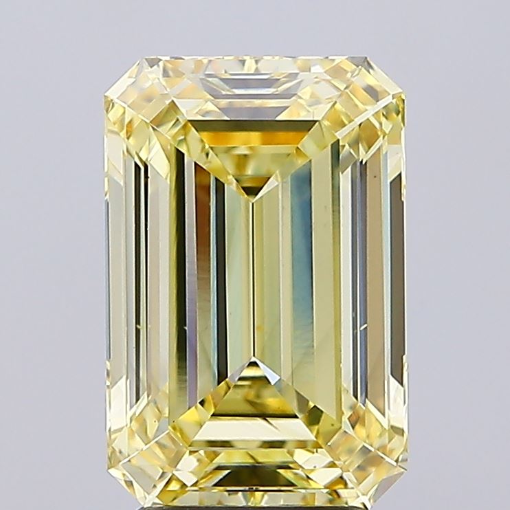 4.01ct Emerald Fancy Intense Yellow VS2