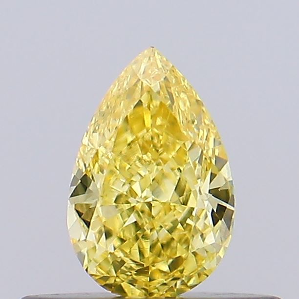0.3ct Pear Fancy Intense Yellow VVS2