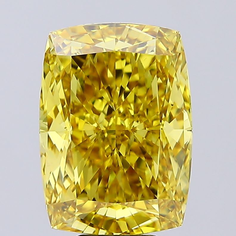 9.91ct Cushion Fancy Vivid Yellow VS1