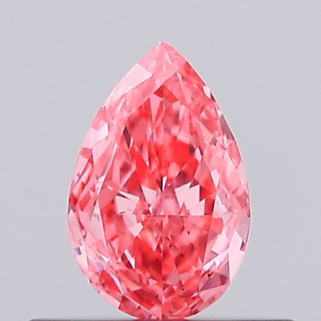 0.32ct Pear Fancy Vivid Pink VS2
