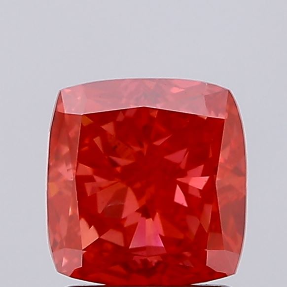 1.89ct Cushion Modified Fancy Vivid Red VS2