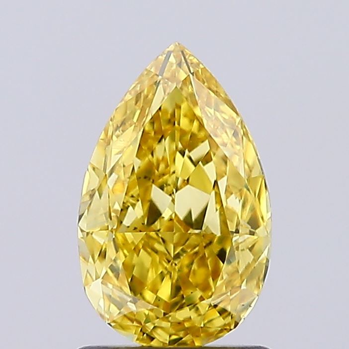1.31ct Pear Fancy Intense Yellow VS1