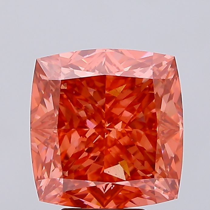 6.66ct Cushion Modified Fancy Vivid Red VS1
