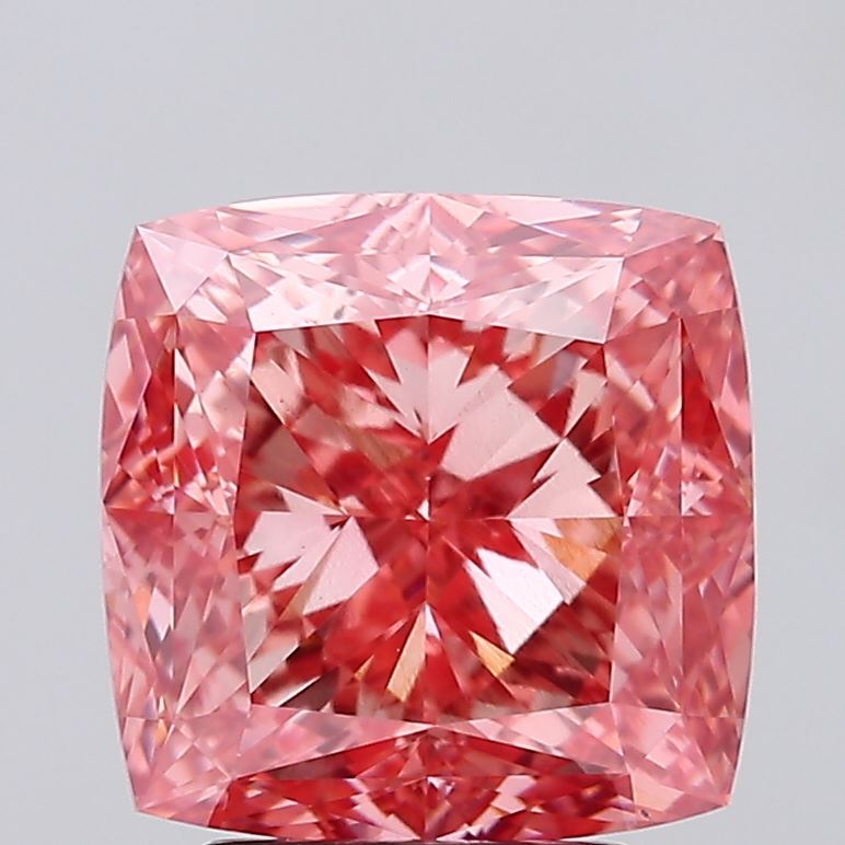 4.71ct Cushion Modified Fancy Intense Pink VS1