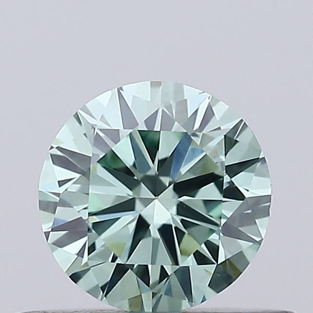 0.31ct Round Fancy Intense Green VS1