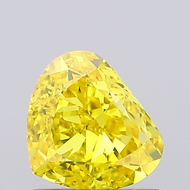 0.97ct Heart Fancy Vivid Yellow VS1