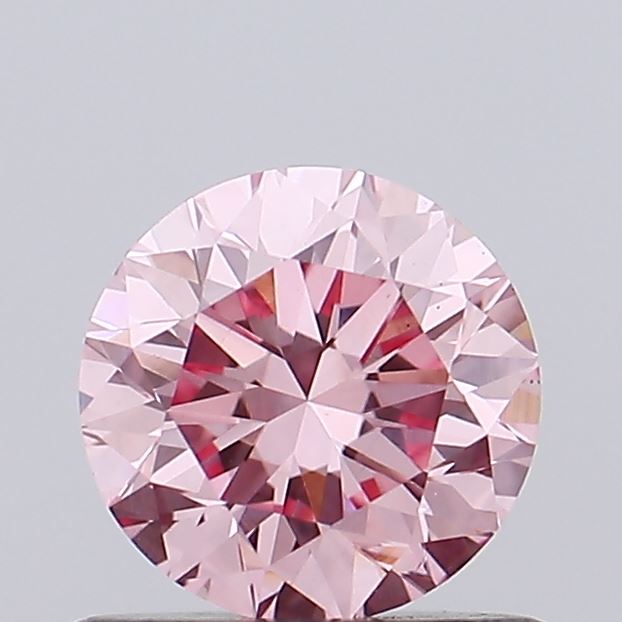 0.57ct Round Fancy Intense Pink VS1
