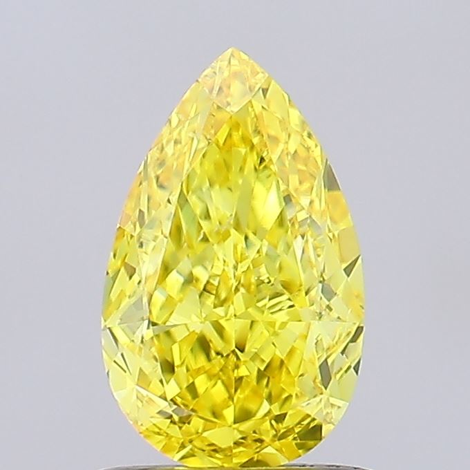 0.93ct Pear Fancy Vivid Yellow VS2