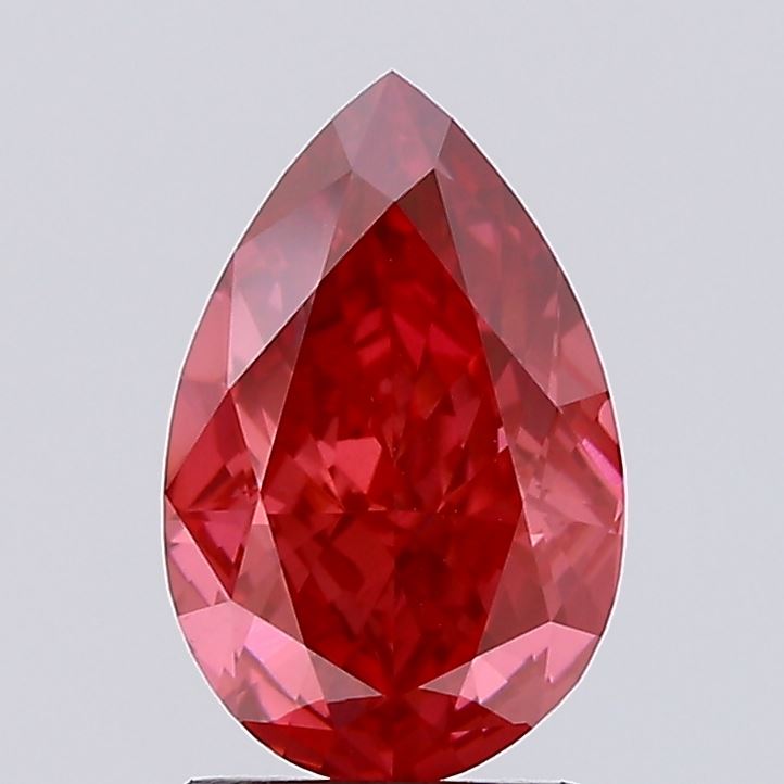 2.62ct Pear Fancy Intense Red VS1
