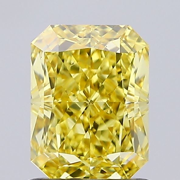 1.24ct Radiant Fancy Intense Yellow VS2