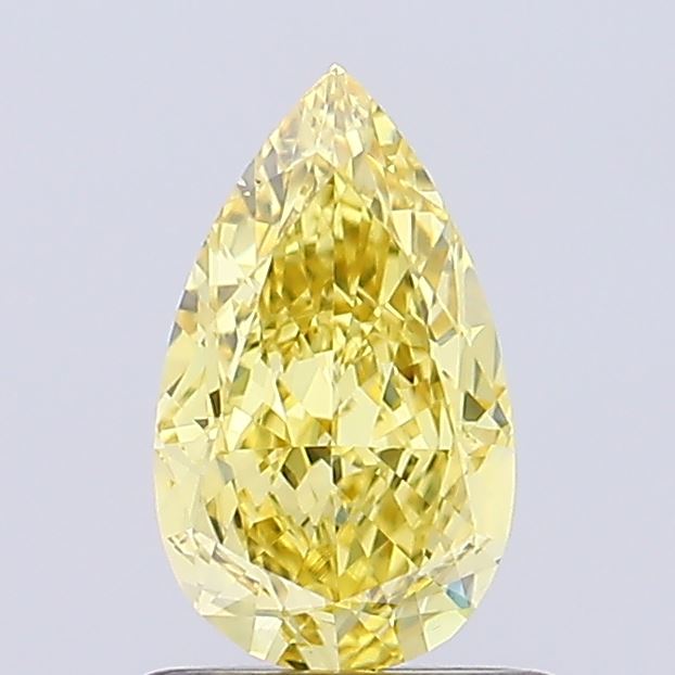 0.96ct Pear Fancy Vivid Yellow VS1