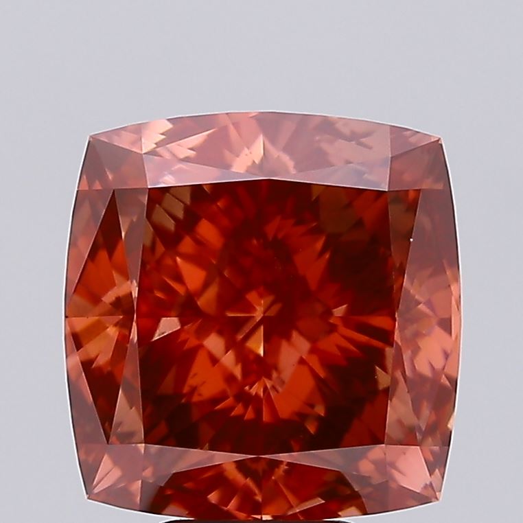 7.3ct Cushion Modified Fancy Intense Red VVS2
